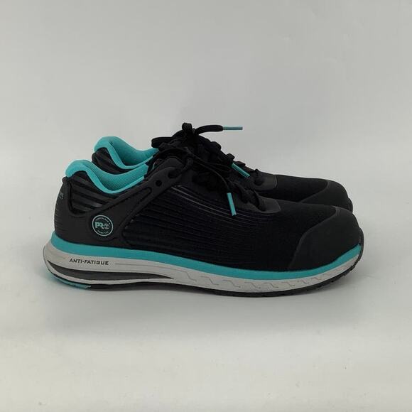 Timberland PRO Size 7.5 Black/Blue Drivetrain Work Sneaker Composite Toe G23-3 - Picture 3 of 9